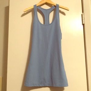 Light Blue Ribbed Nike Razorback Tank